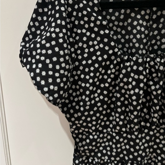 Cute midi dress in black floral pattern Size L - Picture 2 of 3